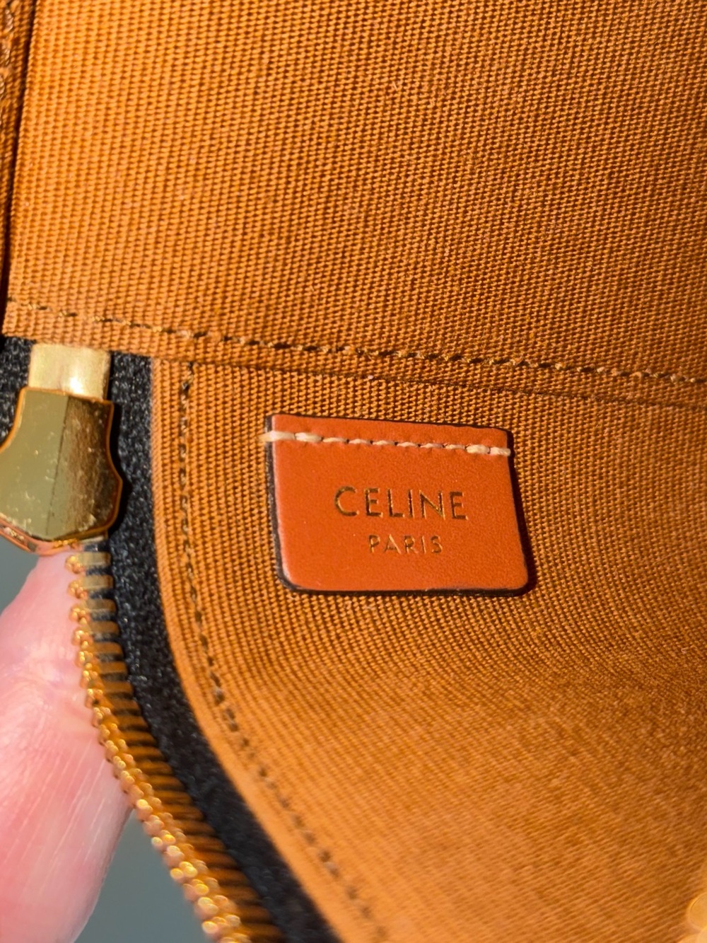 Celine Brown Triomphe Mini Vanity Crossbody Bag - Picture 11 of 16